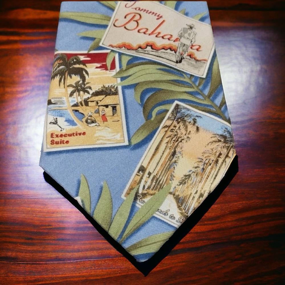 TOMMY BAHAMA SILK TIE vintage island. In time for Spring & Summer